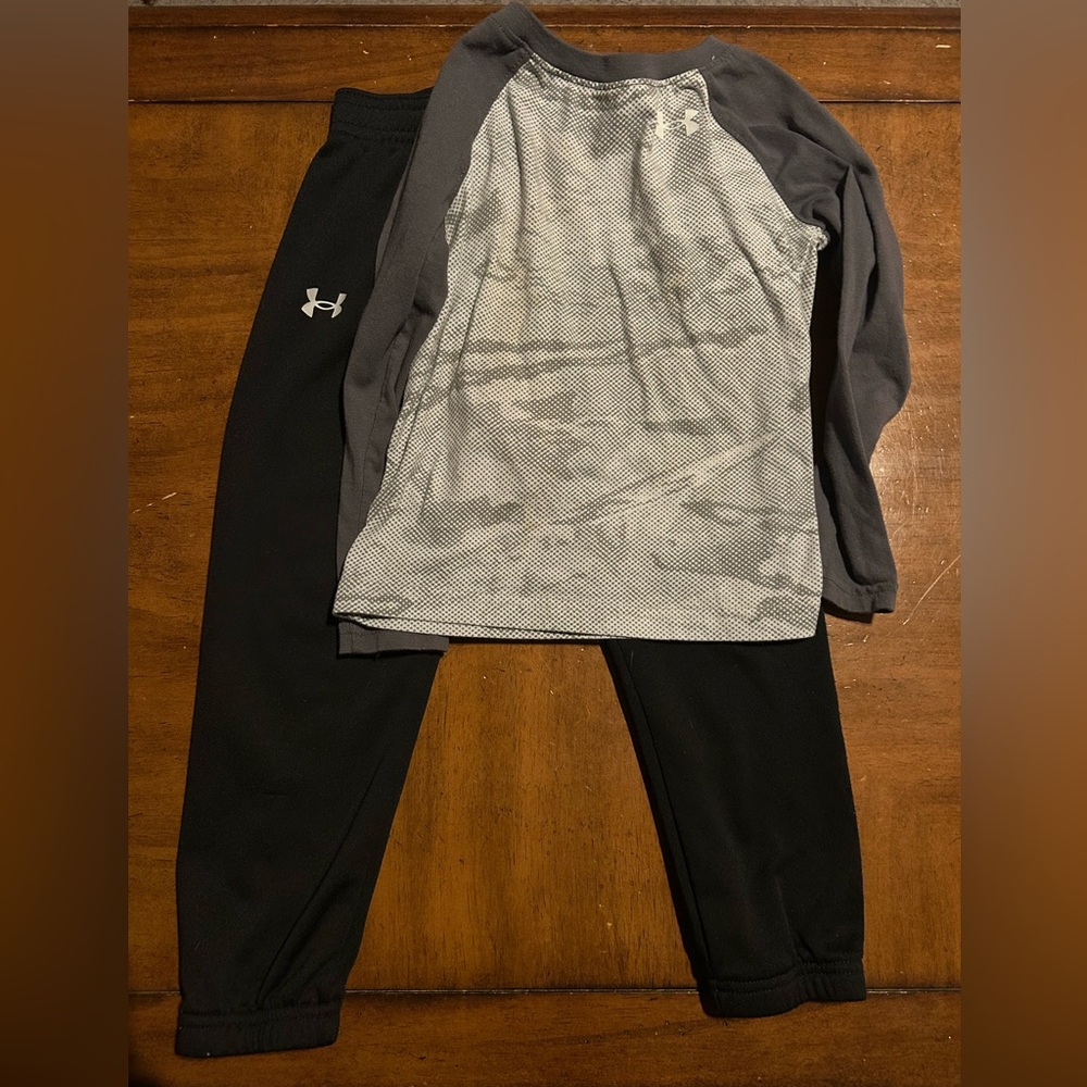 Under Armour Kids Black and Gray Joggers